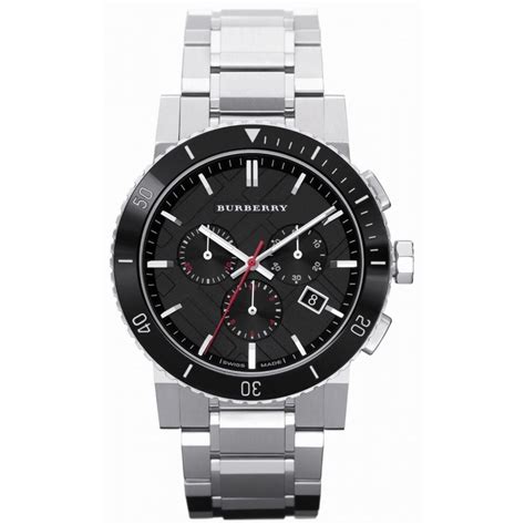 men's silver stainless steel chronograph burberry watch bu9380|Burberry Mens The City Chronograph Watch BU9380.